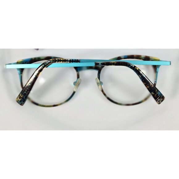 JF Frey Eyeglasses Frames Metal 48-19-143 Demi Turquoise JF2873 - Picture 3 of 7